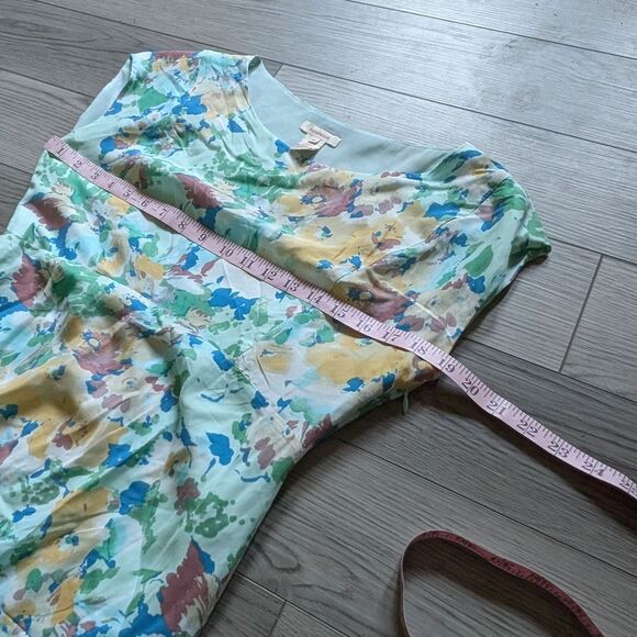 Sundance Floral Silk Garden Party Midi Dress Size 10 - Picture 6 of 8
